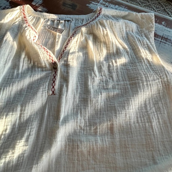 NWT Embroidered Lightestspun Cover-Up Tunic Size Large Swim Summer Dress Rt $80 - Picture 8 of 10